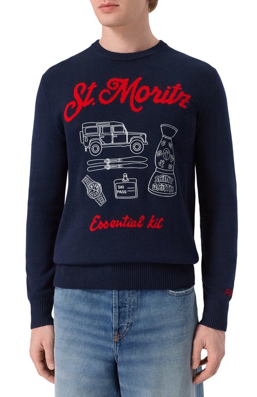 Джемпер из шерсти и вискозы MC2 Saint Barth HER0001-02919I/HER0N Синий  HER0001-02919I/HER0N Фото 3