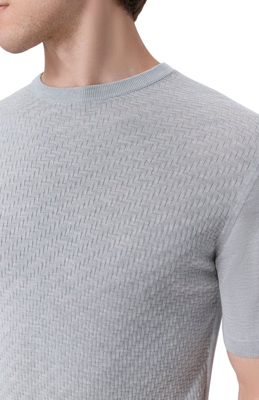 Шелковый джемпер Andrea Campagna SU26SE350-00/FSE26 Серый  SU26SE350-00/FSE26 Фото 5