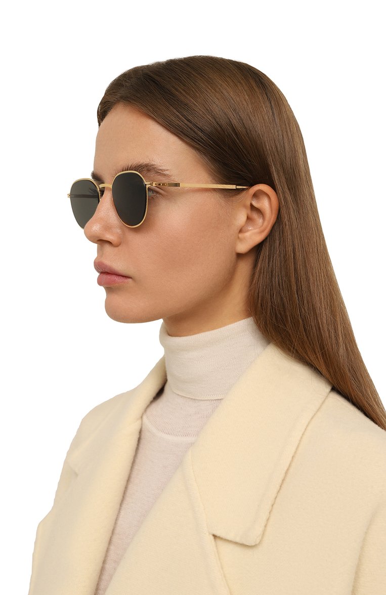 Женские солнцезащитные очки MYKITA черного цвета, арт. TALVI/013 | Фото 2 (Региональные ограничения белый список (Axapta Mercury): Не проставлено; Нос: Не проставлено; Кросс-КТ: С/з-унисекс; Тип очков: С/з; Материал: Металл; Оптика Гендер: оптика-унисекс; Очки форма: Круглые)