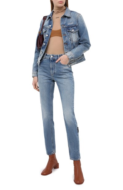 Джинсы OFF-WHITE голубого цвета по цене 53950 руб., арт. 0WYA019E20DEN0044000, фото 2 Джинсы OFF-WHITE, арт. 0WYA019E20DEN0044000, фото 2