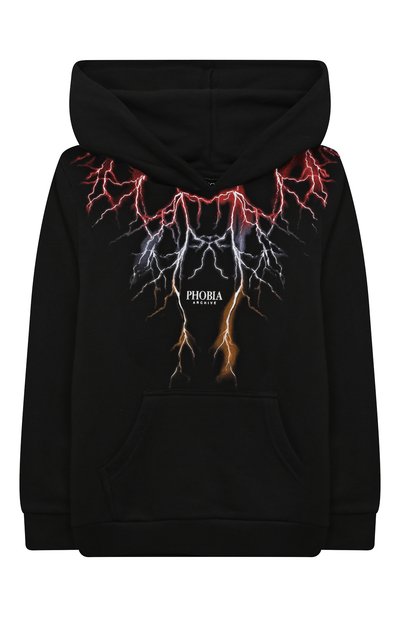 Хлопковое худи PHOBIA ARCHIVE, арт. PHK00112REDGR0R, фото 1