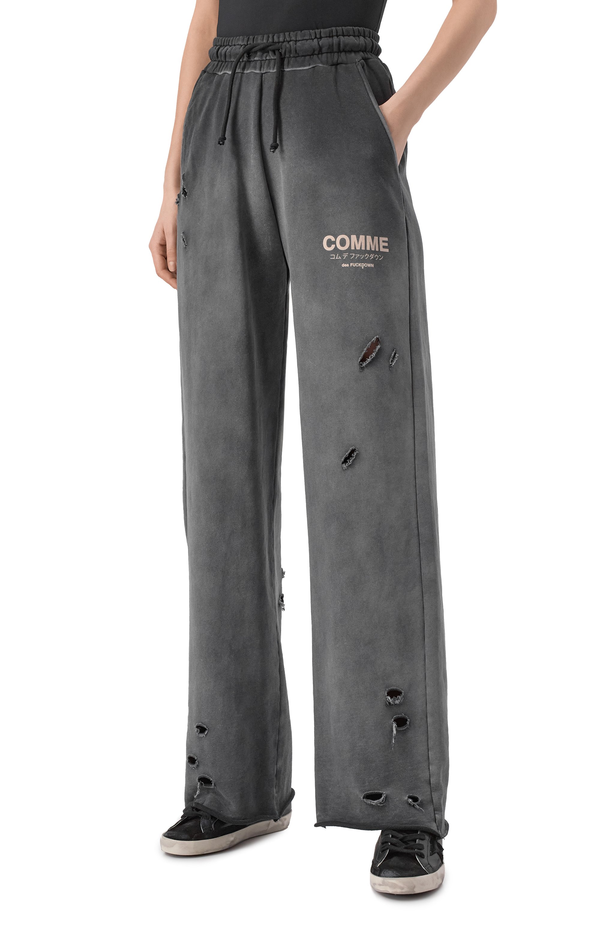 Хлопковые брюки COMME DES FUCKDOWN, арт. CFABW01237, фото 3