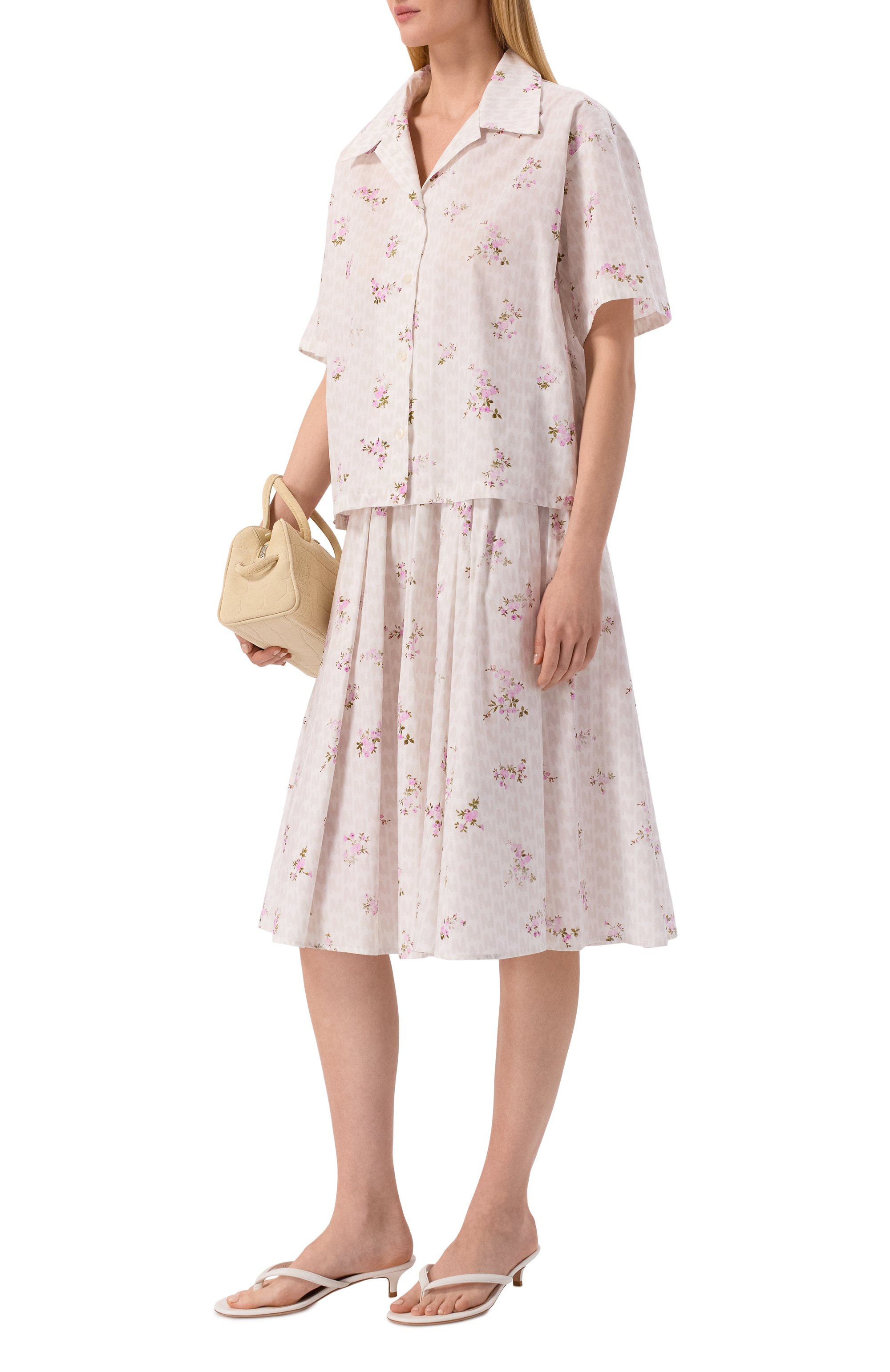 Хлопковая рубашка MSGM белого цвета по цене 36450 руб., арт. 4041MDE20/267154, фото 2 Хлопковая рубашка MSGM, арт. 4041MDE20/267154, фото 2