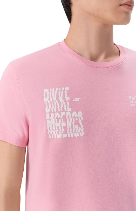 Хлопковая футболка Dirk Bikkembergs BMT1583 Розовый  BMT1583 Фото 5