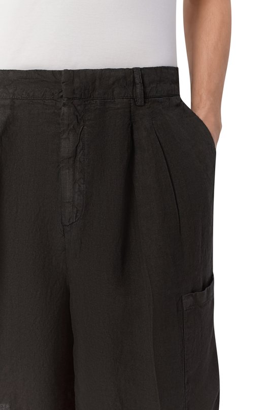 Льняные шорты InLinum C0ST/TR0PEA Серый  C0ST/TR0PEA Фото 5