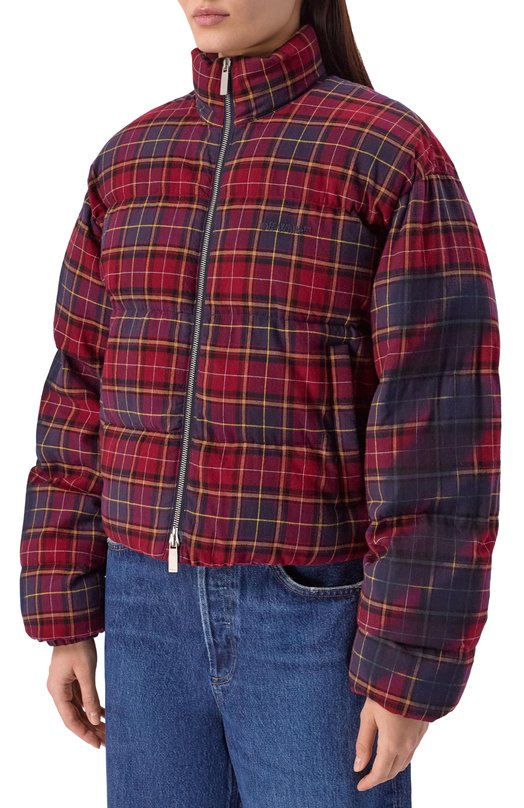 Пуховик Off-White 0WEJ007F25FAB001/CHECK FLAN ARR0W SPRAY PUFFER Бордовый  0WEJ007F25FAB001/CHECK FLAN ARR0W SPRAY PUFFER Фото 3