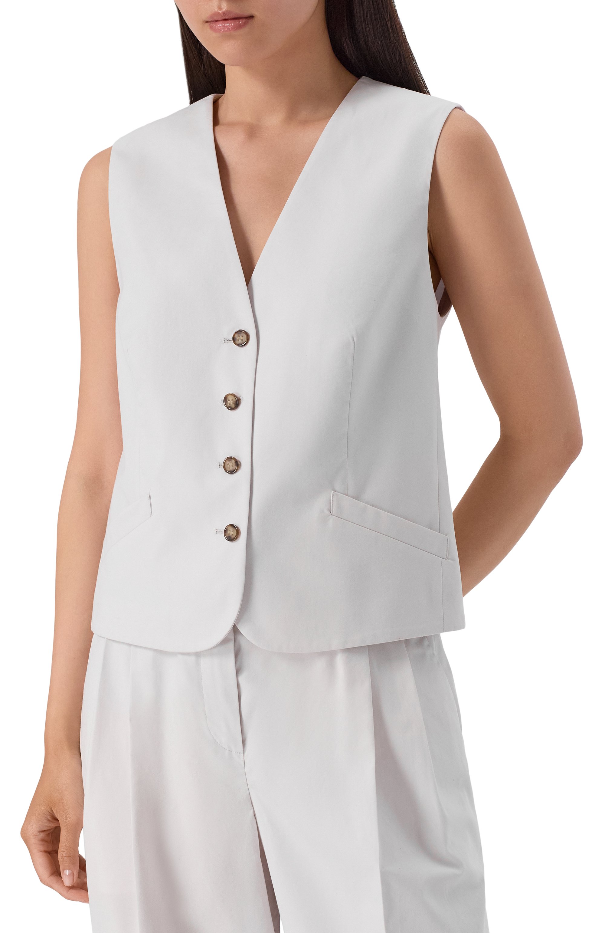 Жилет 12 STOREEZ светло-серого цвета по цене 14000 руб., арт. 131472, фото 3 Жилет 12 STOREEZ, арт. 131472, фото 3