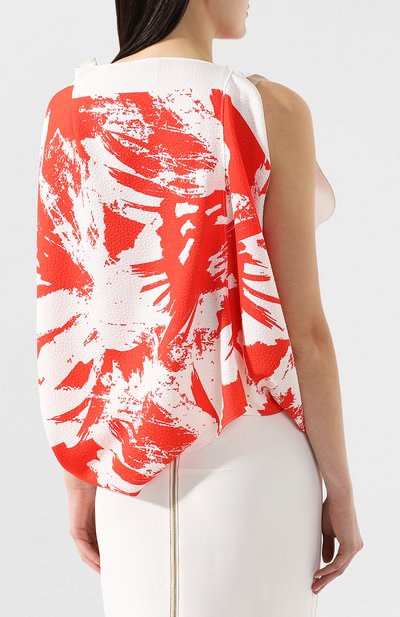 Топ с принтом ROLAND MOURET красного цвета по цене 43050 руб., арт. PS19/S0545/F6397, фото 4 Топ с принтом ROLAND MOURET, арт. PS19/S0545/F6397, фото 4