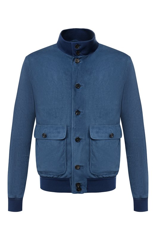 Замшевый бомбер Loro Piana FAI0997 Синий FAI0997