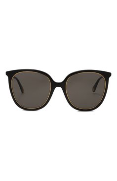 Женские солнцезащитные очки GUCCI черного цвета, арт. 691290 J0741 | Фото 5 (Кросс-КТ: С/з-унисекс; Материал: Пластик; Тип очков: С/з; Нос: Не проставлено; Региональные ограничения белый список (Axapta Mercury): Не проставлено; Оптика Гендер: оптика-унисекс; Очки форма: Круглые)