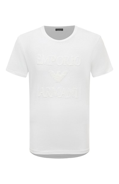 Футболка из хлопка и льна EMPORIO ARMANI, арт. 211818/3R485, фото 1