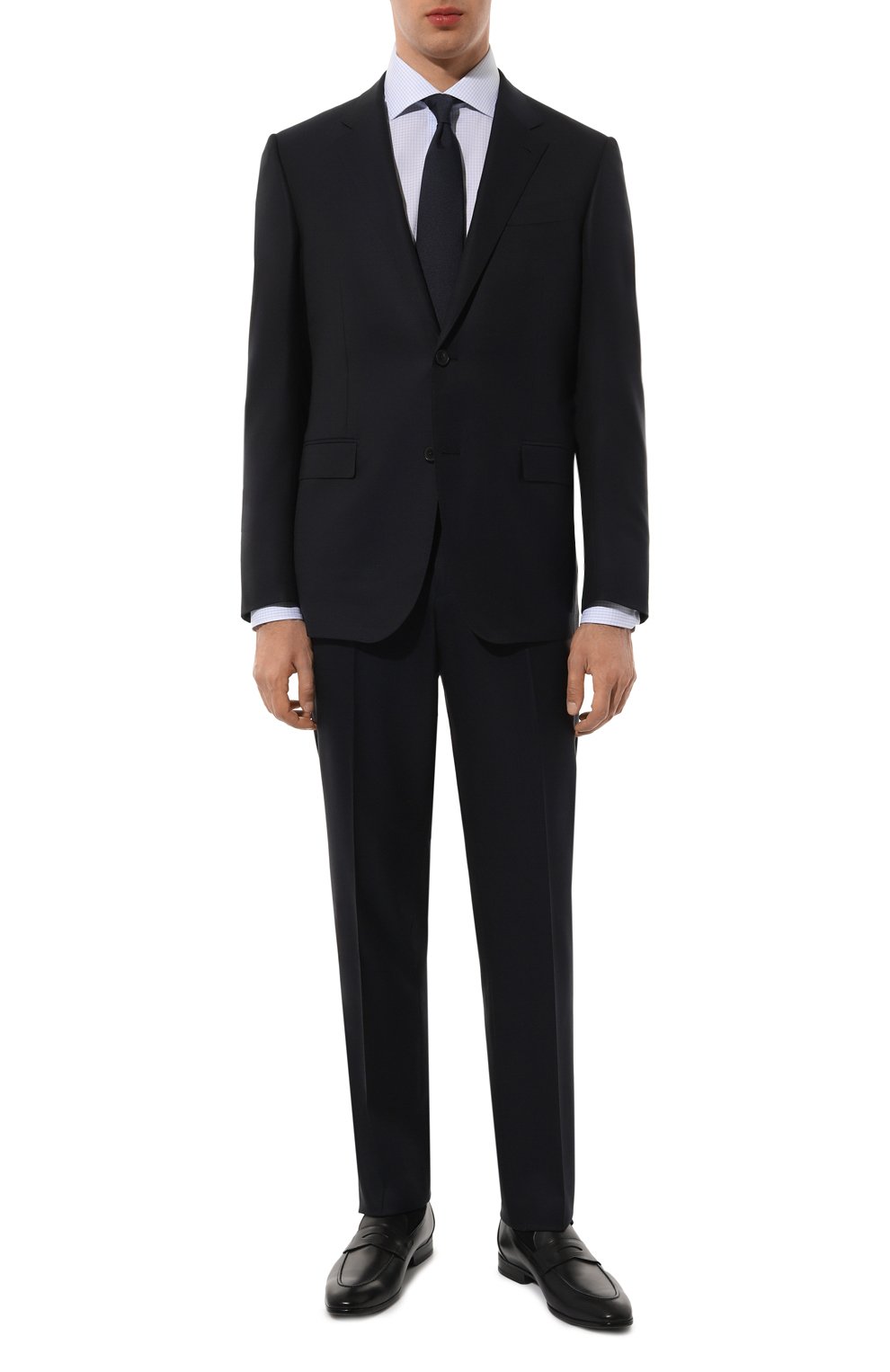 Шерстяной костюм ZEGNA синего цвета по цене 543500 руб., арт. 221225/C22571, фото 1 Шерстяной костюм ZEGNA, арт. 221225/C22571, фото 1