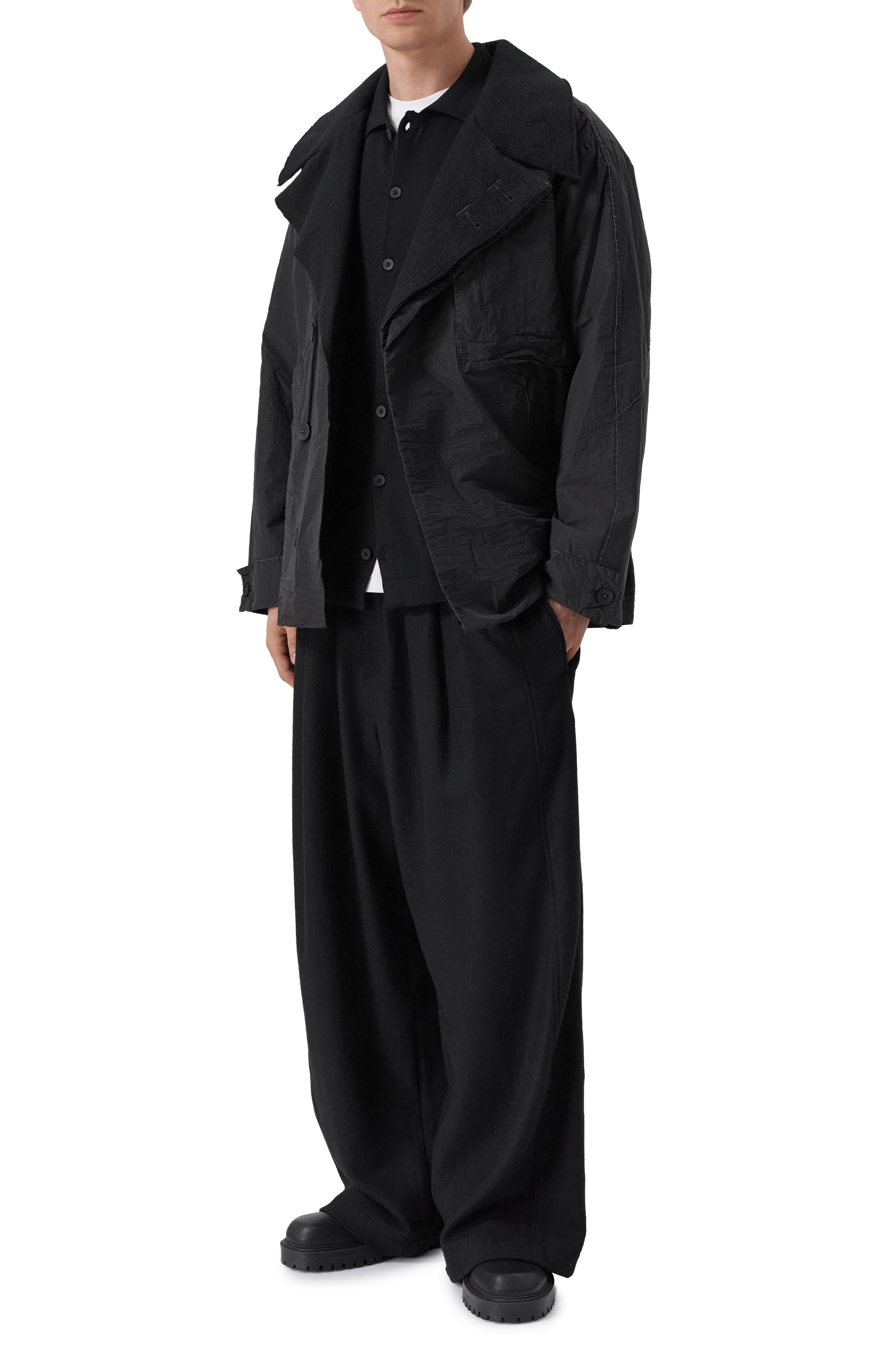 Куртка из хлопка и шерсти TRANSIT темно-серого цвета по цене 133500 руб., арт. CFUTRB0241, фото 2 Куртка из хлопка и шерсти TRANSIT, арт. CFUTRB0241, фото 2