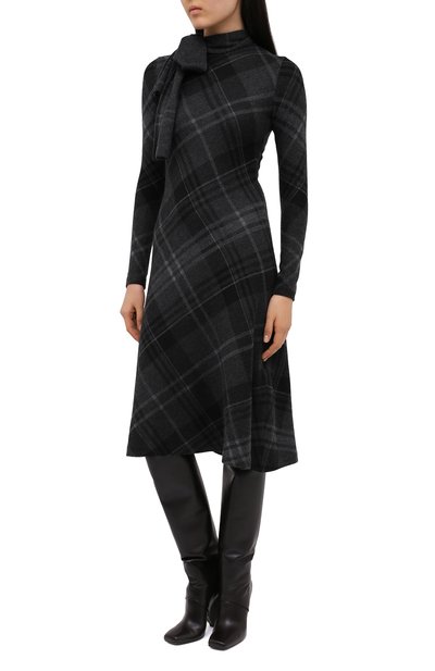 Кашемировое платье RALPH LAUREN темно-серого цвета по цене 428500 руб., арт. 290820300, фото 3 Кашемировое платье RALPH LAUREN, арт. 290820300, фото 3