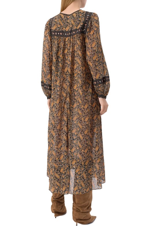Хлопковое платье Isabel Marant Etoile 25PR00027FA/C1J04E Оранжевый  25PR00027FA/C1J04E Фото 4