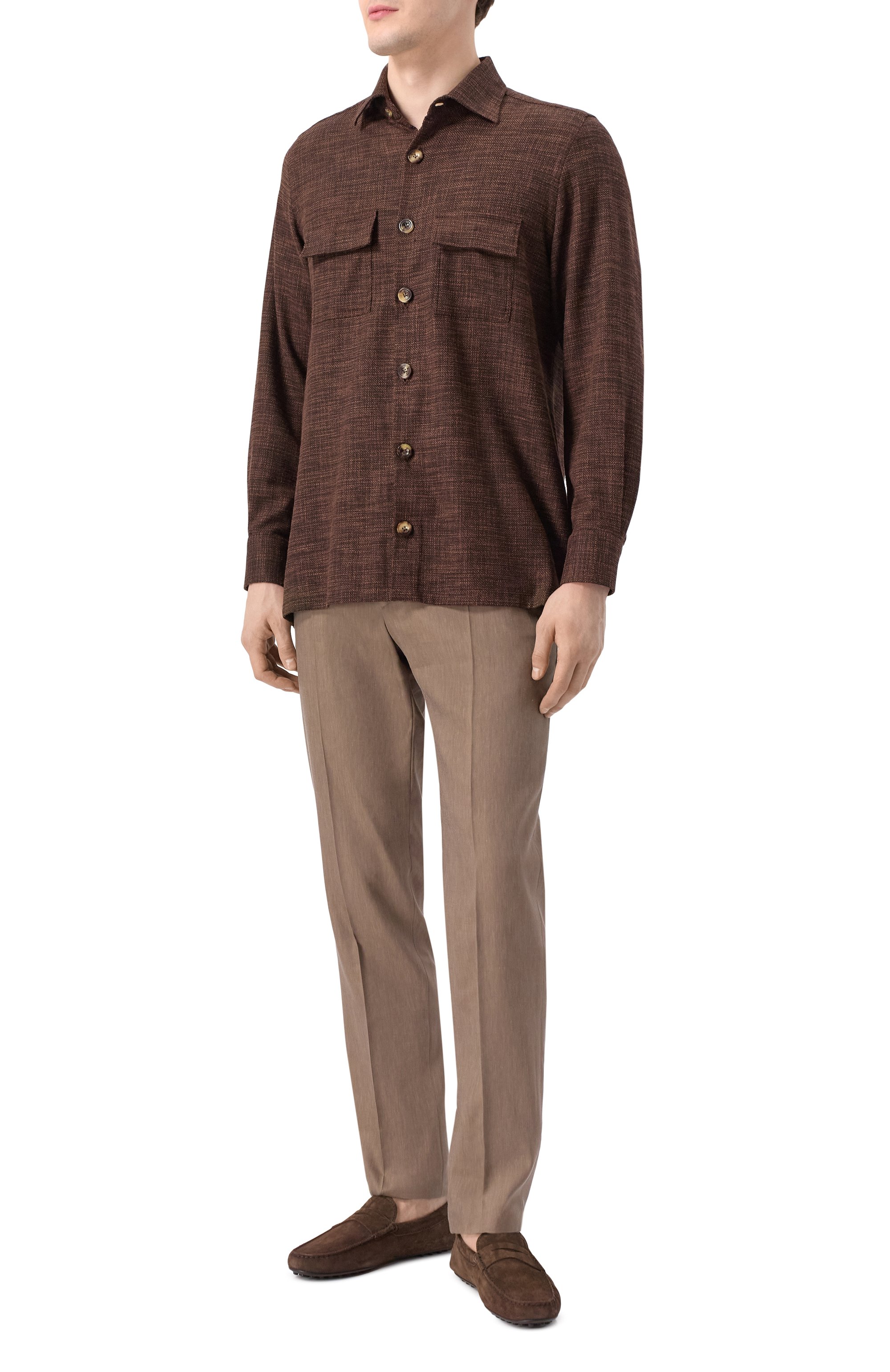 Рубашка из шерсти и шелка KITON, арт. UMC016K0617E12, фото 2