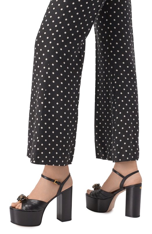 Кожаные босоножки Panthea 125 Valentino 8W2S0PA9/LIR Чёрный  8W2S0PA9/LIR Фото 2