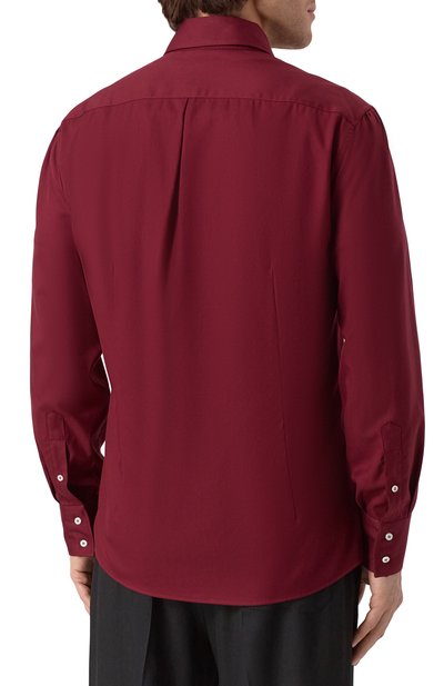 Хлопковая сорочка BRUNELLO CUCINELLI, арт. MW6041718, фото 4