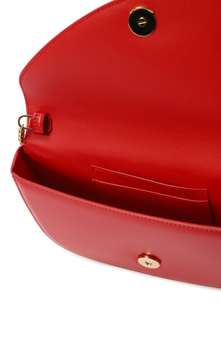 Женская сумка fiamma mini FERRAGAMO красного цвета, арт. 218951/775018 | Фото 5 (Размер: mini; Ремень/цепочка: На ремешке; Материал: Натуральная кожа)