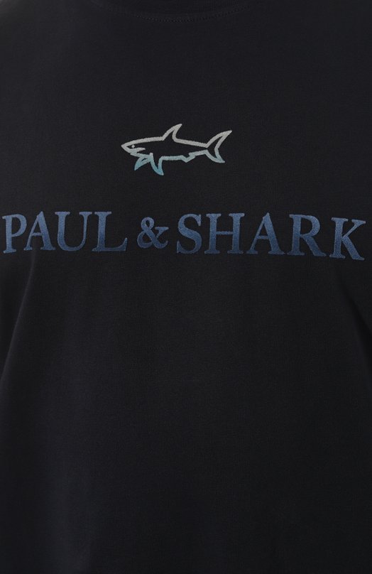 Хлопковая футболка Paul&Shark 14311604/4XL Синий  14311604/4XL Фото 5