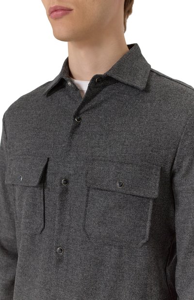 Куртка-рубашка из шерсти и кашемира MARCO PESCAROLO, арт. NEXT/5234, фото 5