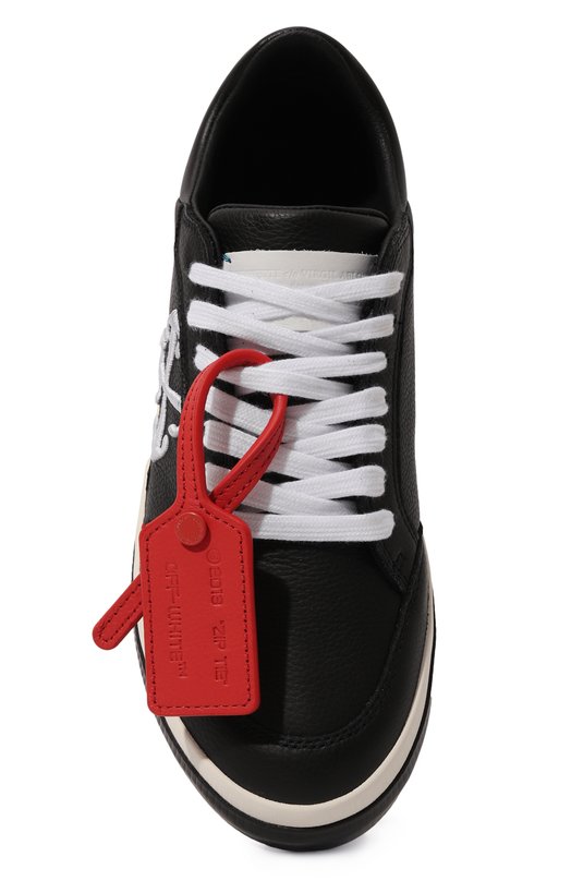 Кожаные кеды Vulcanized Off-White 0WIA288S24LEA001 Чёрный  0WIA288S24LEA001 Фото 6