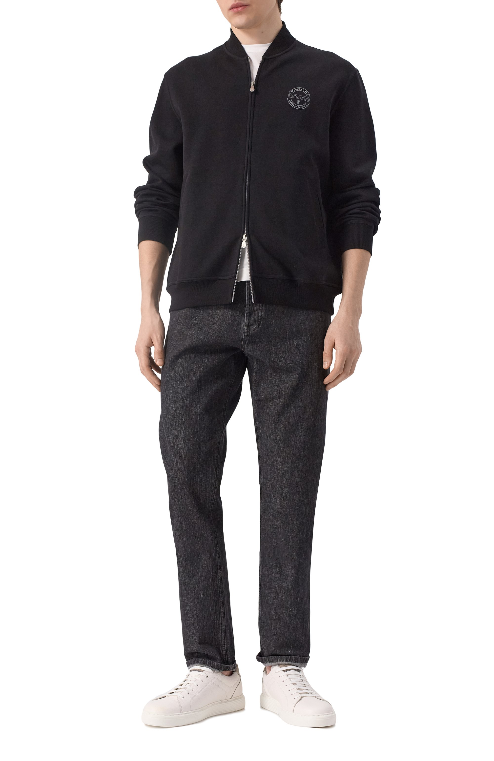 Кожаные кеды BRUNELLO CUCINELLI молочного цвета по цене 89950 руб., арт. MZUASB2042, фото 2 Кожаные кеды BRUNELLO CUCINELLI, арт. MZUASB2042, фото 2