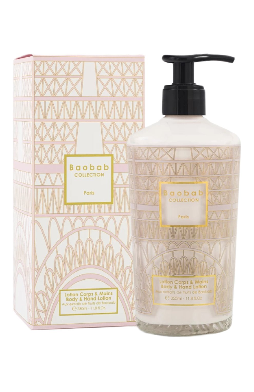 Лосьон для рук и для тела paris (350ml) BAOBAB бесцветного цвета по цене 12020 руб., арт. 5415198499171, фото 1 Лосьон для рук и для тела paris (350ml) BAOBAB, арт. 5415198499171, фото 1