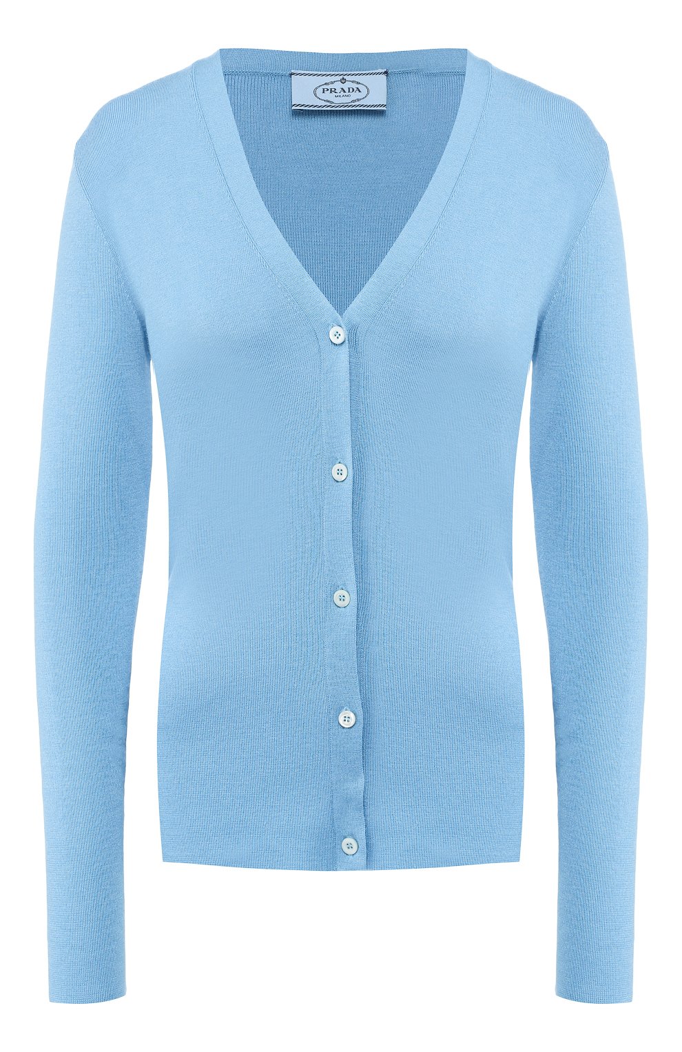 Однотонный кардиган на пуговицах PRADA, арт. 25437-40J-F0076, фото 1