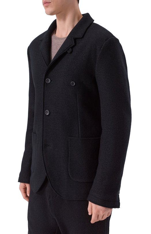 Шерстяной пиджак Hannes Roether J0P32PE.7066 Чёрный  J0P32PE.7066 Фото 3