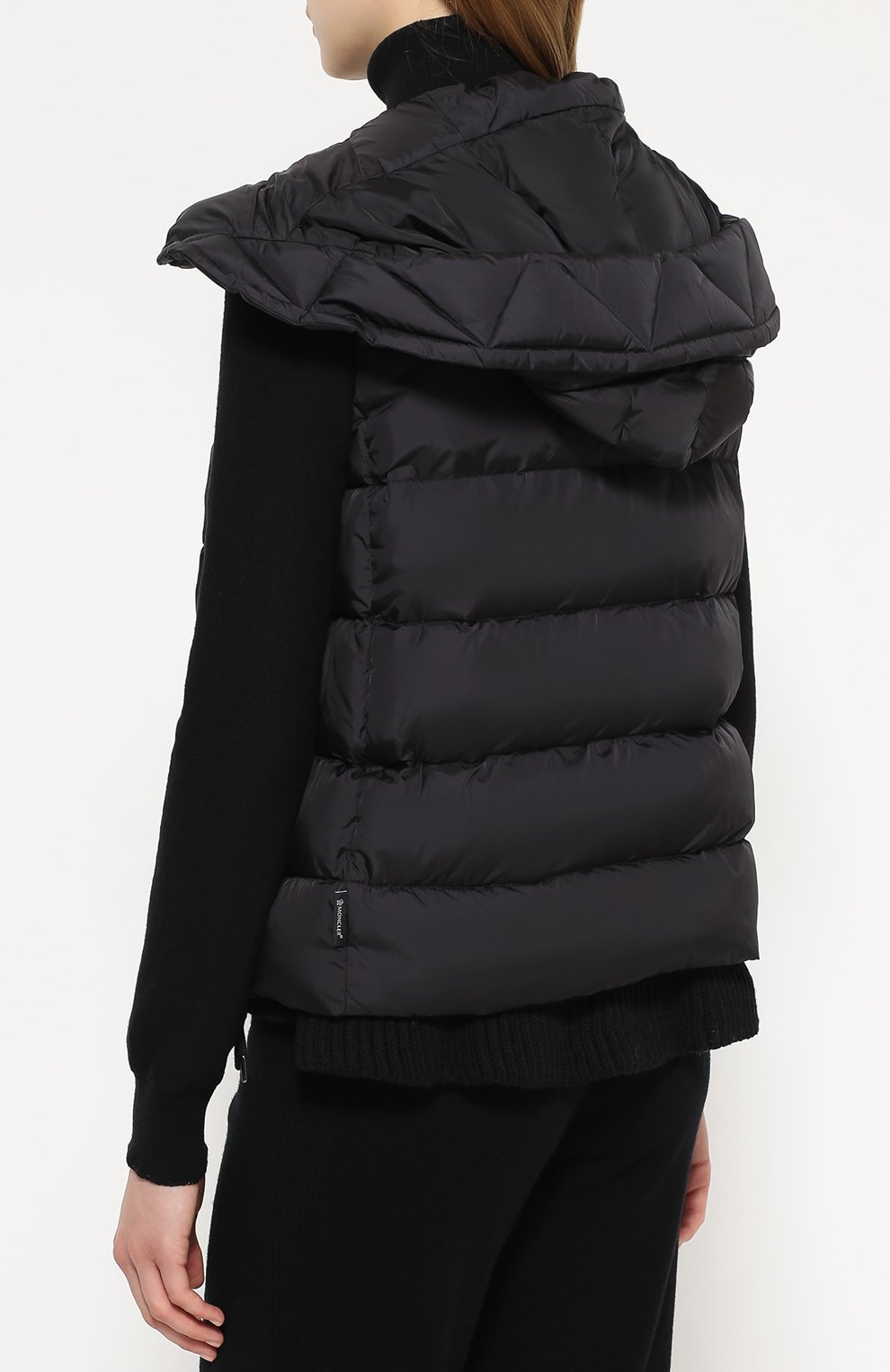 Пуховый жилет с капюшоном и косой молнией MONCLER, арт. B2-093-48962-80-53227, фото 4