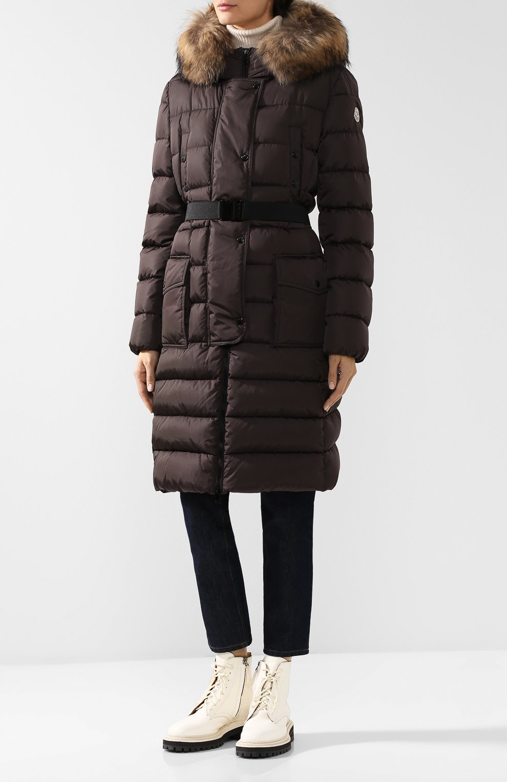 Пуховик с меховой отделкой капюшона MONCLER, арт. D2-093-49884-25-68065, фото 3