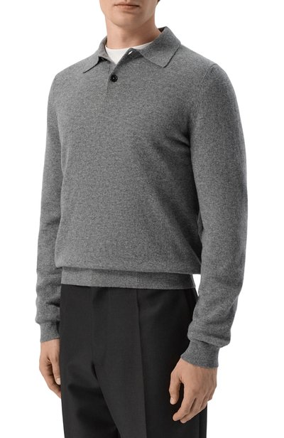 Поло из шерсти и кашемира JIL SANDER серого цвета по цене 184500 руб., арт. J22GL0147/J14855, фото 3 Поло из шерсти и кашемира JIL SANDER, арт. J22GL0147/J14855, фото 3