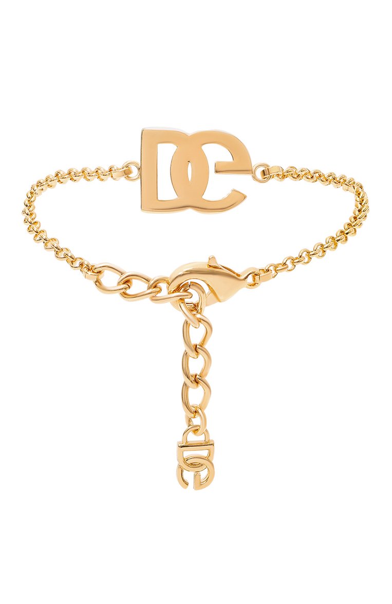 Женский браслет DOLCE & GABBANA золотого цвета, арт. WBP6P1 W1111/G0LD | Фото 3 (Нос: Не проставлено; Материал: Металл; Региональные ограничения белый список (Axapta Mercury): Не проставлено)