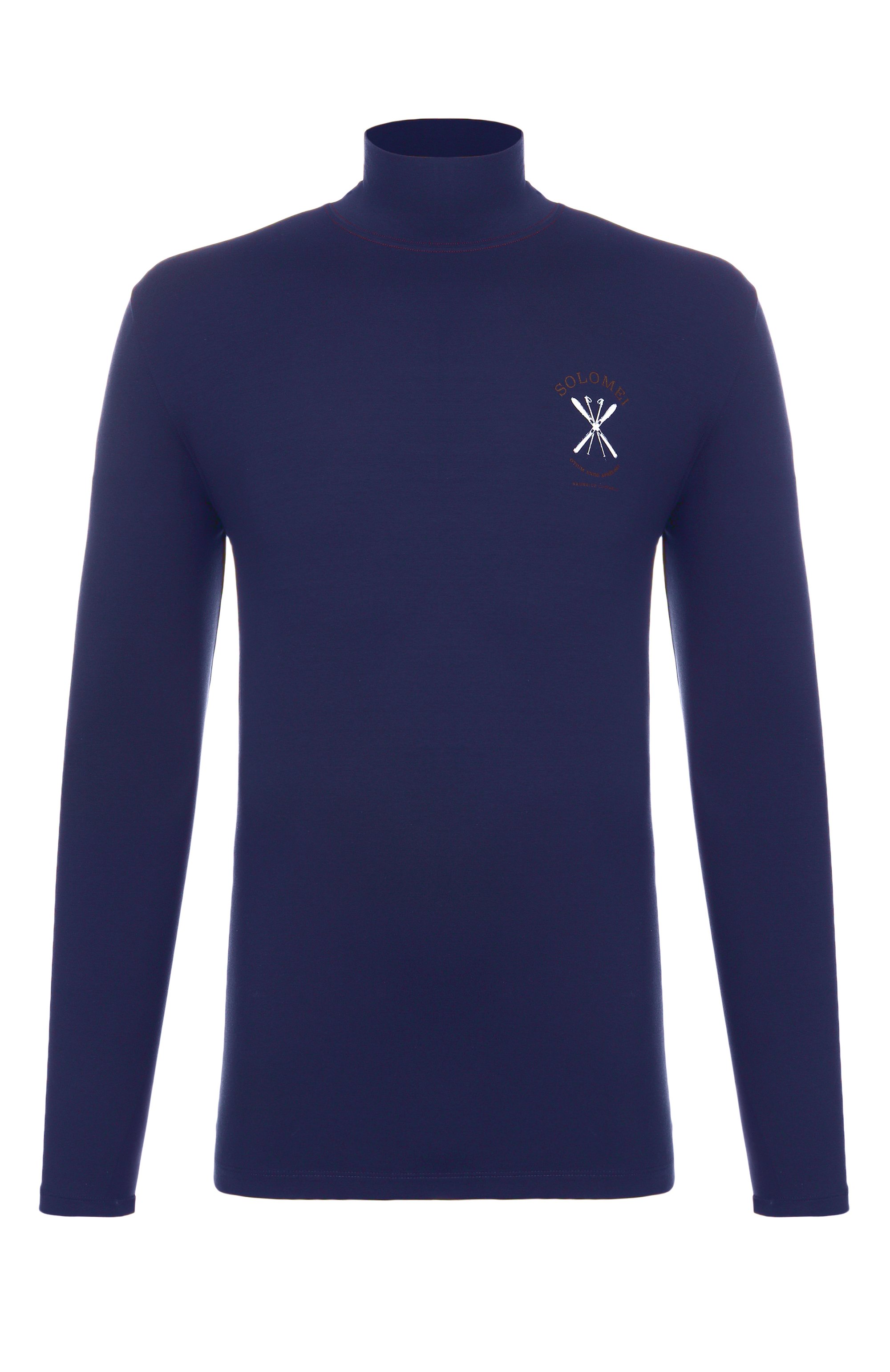 Шелковая водолазка BRUNELLO CUCINELLI темно-синего цвета по цене 107000 руб., арт. MM819KT71, фото 1 Шелковая водолазка BRUNELLO CUCINELLI, арт. MM819KT71, фото 1