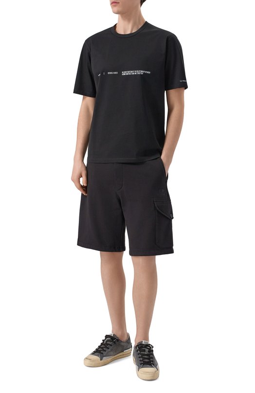 Хлопковые шорты C.P. Company 20CMSB029A/005086W Чёрный  20CMSB029A/005086W Фото 2