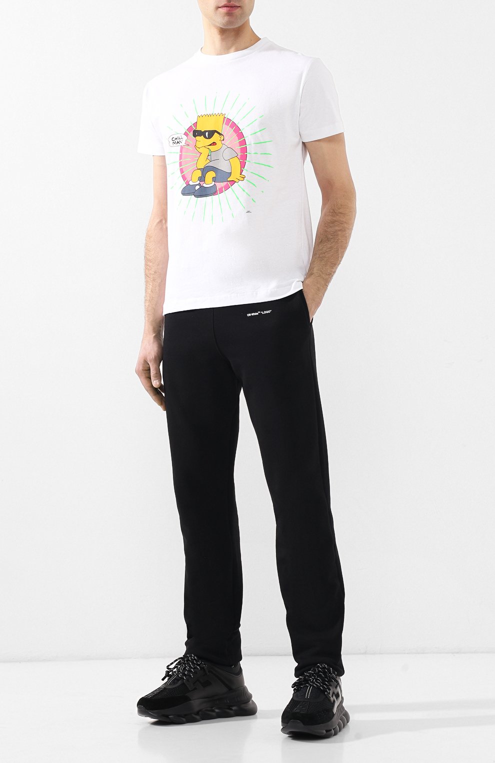 Хлопковая футболка  OFF-WHITE, арт. 0MAA036S191850030188, фото 2