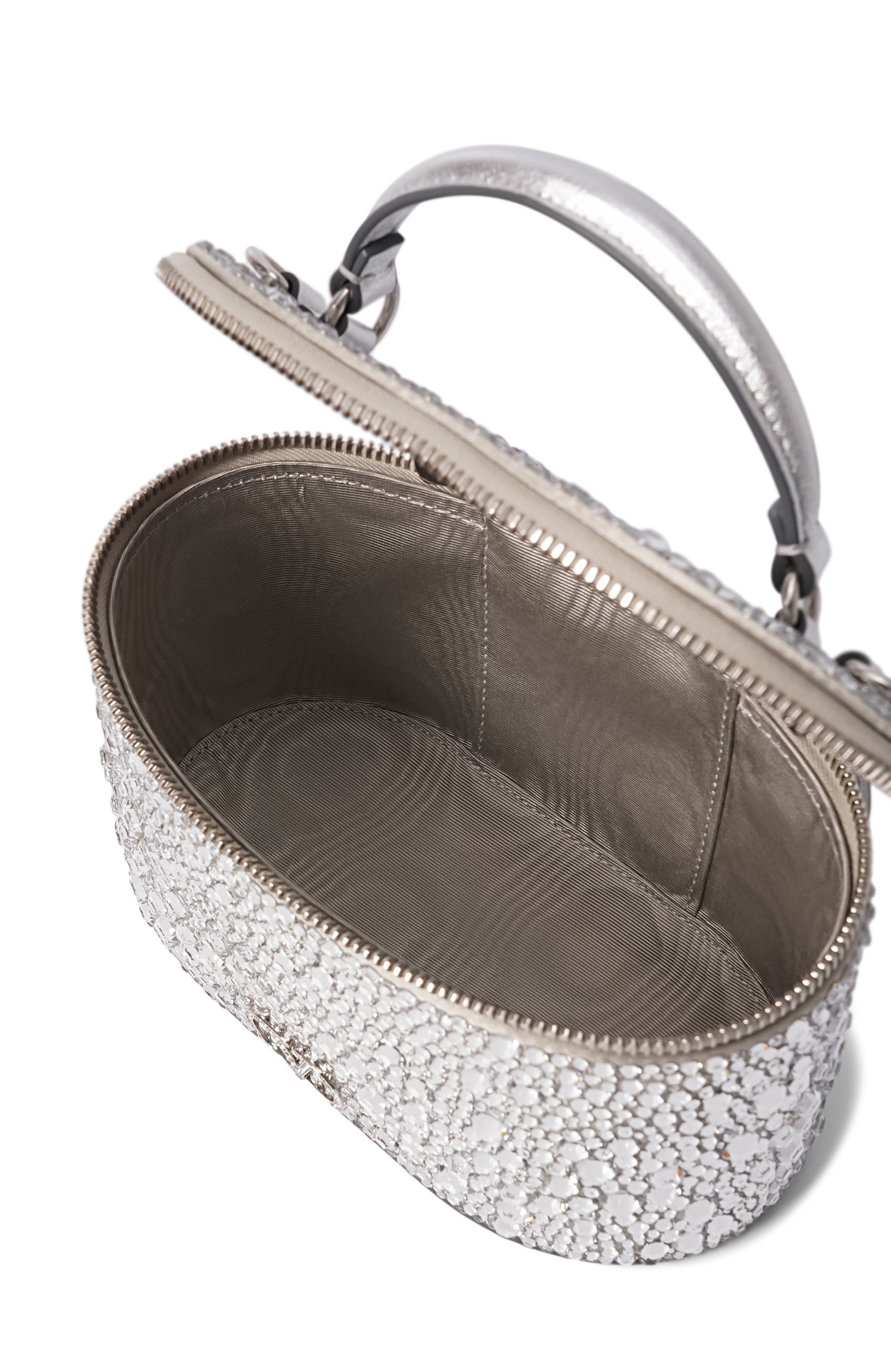 Сумка vlogo VALENTINO серебряного цвета по цене 321500 руб., арт. 9W2P0AX8/HGD, фото 5 Сумка vlogo VALENTINO, арт. 9W2P0AX8/HGD, фото 5
