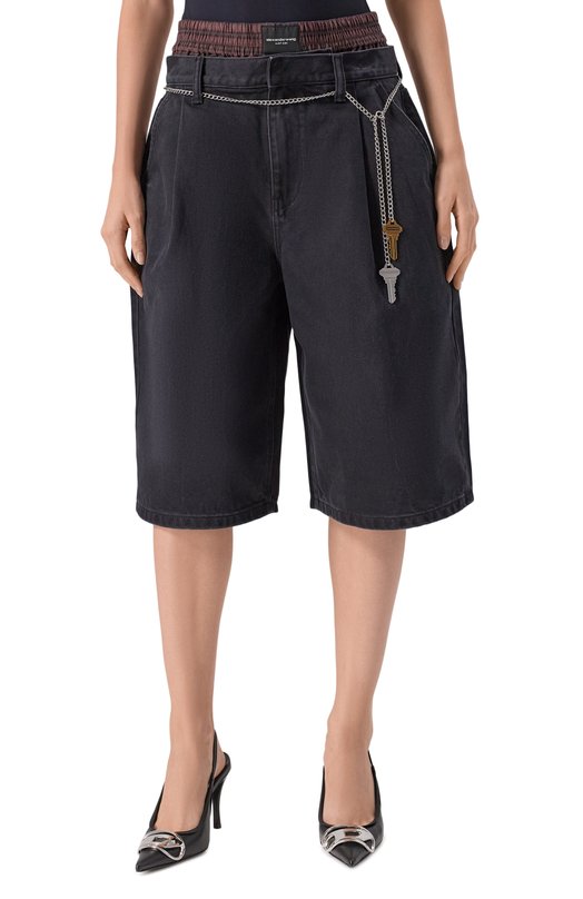 Джинсовые шорты Alexander Wang 4DC3254755 Чёрный  4DC3254755 Фото 3