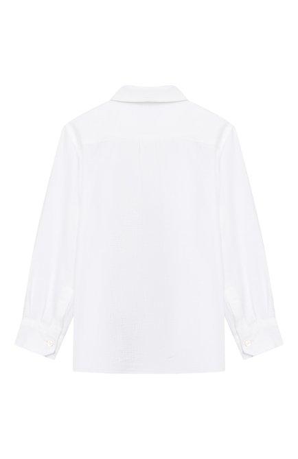 Детская льняная рубашка DOLCE & GABBANA белого цвета, арт. L42S70/G7YEA/2-6 | Фото 2 (Материал внешний: Лен; Рукава: Длинные; Стили: Классический; Региональные ограничения белый список (Axapta Mercury): RU; Ростовка одежда: 2 года | 92 см, 3 года | 98 см, 4 года | 104 см, 5 лет | 110 см, 6 лет | 116 см)
