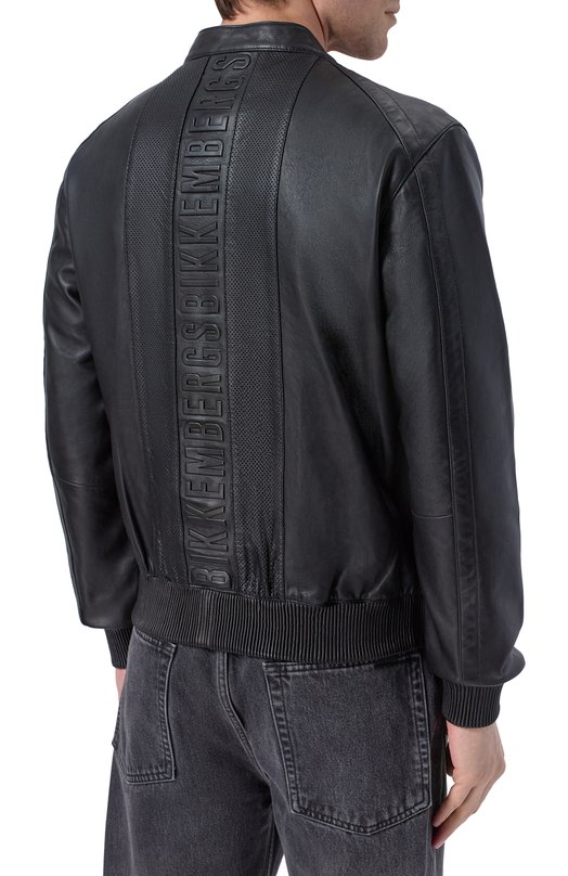 Кожаный бомбер Dirk Bikkembergs BML1403 Чёрный  BML1403 Фото 4