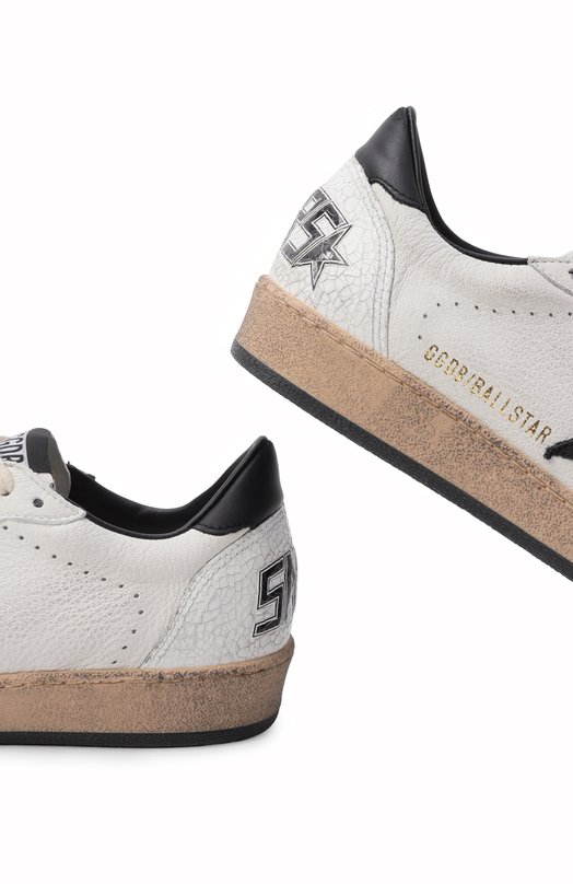 Кожаные кеды Ball Star Golden Goose Deluxe Brand GMF00117.F003771 Кремовый  GMF00117.F003771 Фото 6