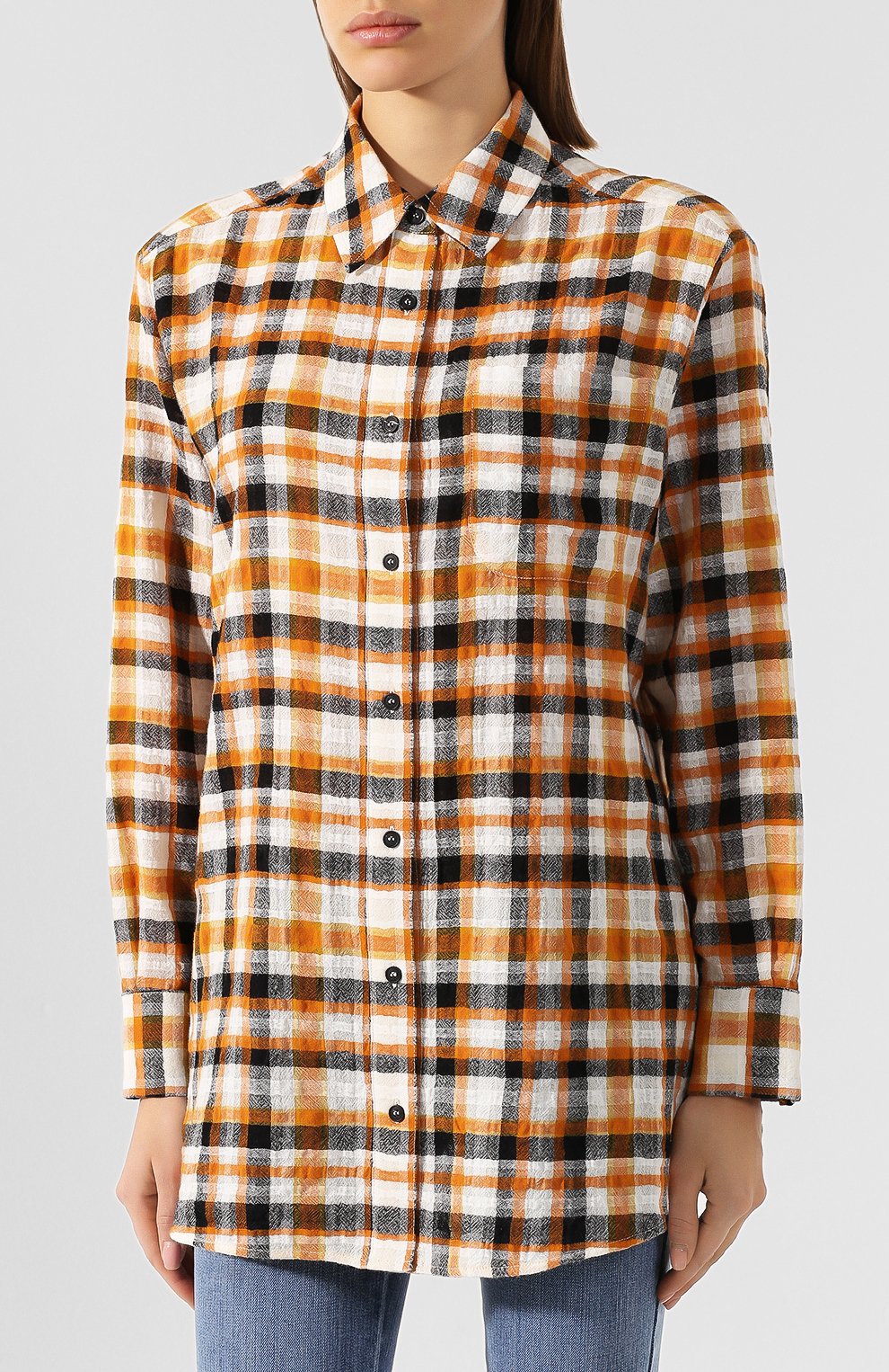 Рубашка из смеси хлопка и шерсти MCQ SWALLOW, арт. 578253/R0C02, фото 3