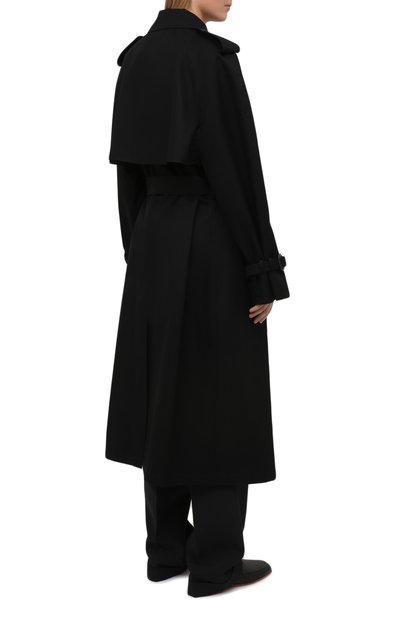 Хлопковый тренч WARDROBE.NYC черного цвета по цене 99500 руб., арт. W4009R04, фото 4 Хлопковый тренч WARDROBE.NYC, арт. W4009R04, фото 4