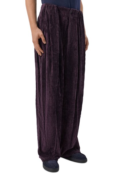 Вельветовые брюки GIORGIO ARMANI фиолетового цвета по цене 170500 руб., арт. GM004542/TE23799, фото 3 Вельветовые брюки GIORGIO ARMANI, арт. GM004542/TE23799, фото 3