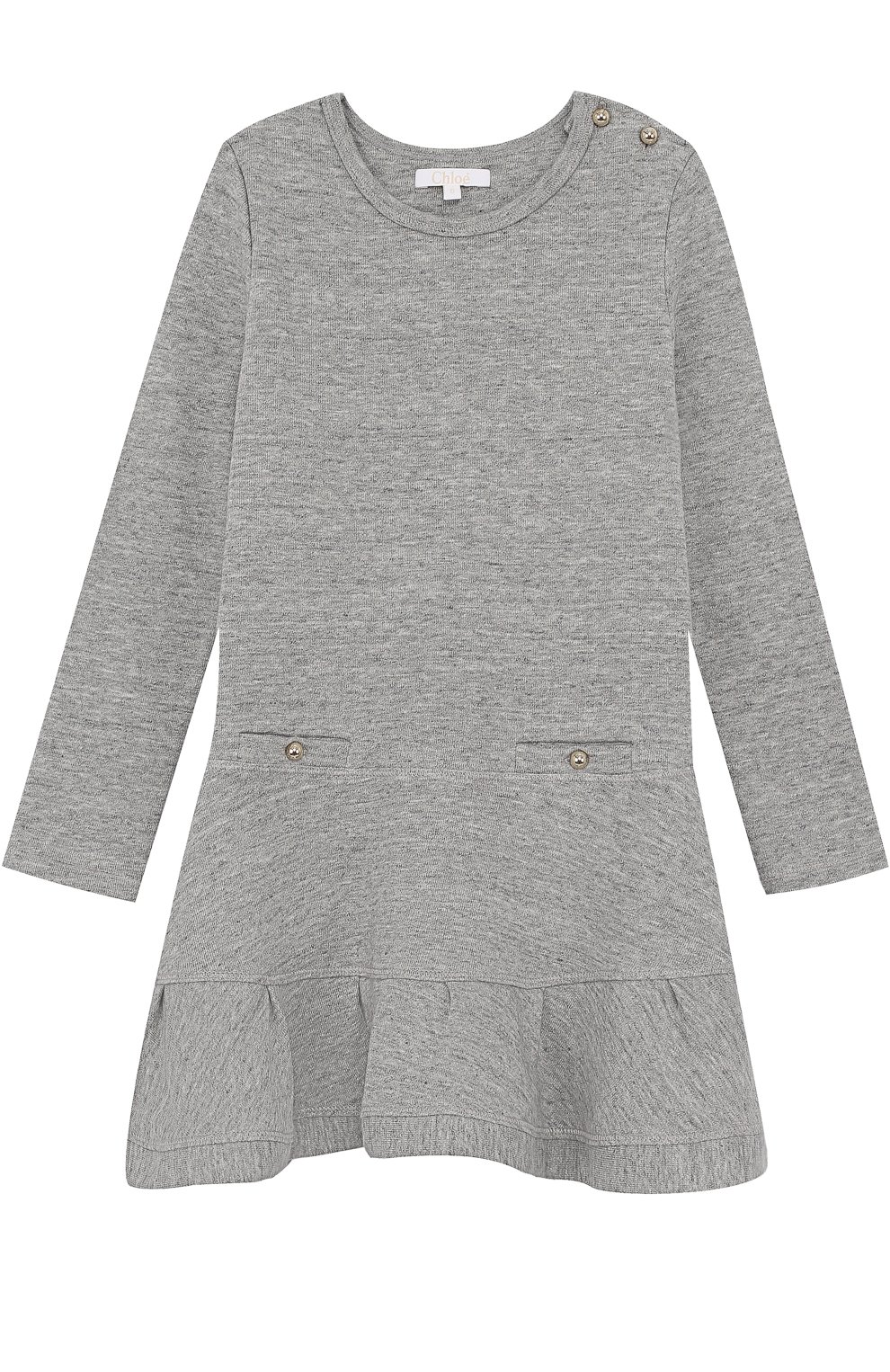 Приталенное мини-платье из хлопка и полиэстера CHLOÉ, арт. C12636/6A-12A, фото 1