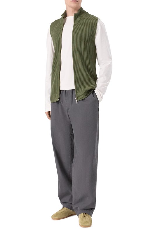 Хлопковые брюки MM6 SH0KA0064/M35741 Серый  SH0KA0064/M35741 Фото 2