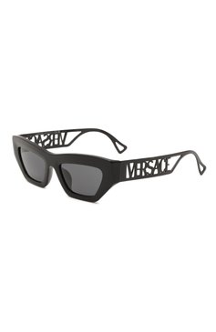 Женские солнцезащитные очки VERSACE черного цвета, арт. 4432U-523287 | Фото 1 (Тип очков: С/з; Материал: Пластик; Региональные ограничения белый список (Axapta Mercury): Не проставлено; Нос: Не проставлено; Очки форма: Cat-eye, Квадратные; Оптика Гендер: оптика-женское)