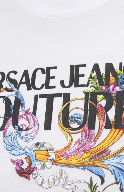 Хлопковая футболка VERSACE JEANS COUTURE, арт. B2HWA7KA-WDP613/30457, фото 5