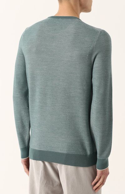 Кашемировый джемпер LORO PIANA зеленого цвета по цене 116000 руб., арт. FAF6086, фото 4 Кашемировый джемпер LORO PIANA, арт. FAF6086, фото 4
